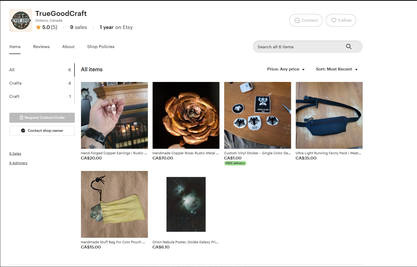 True Good Craft Etsy shop thumbnail